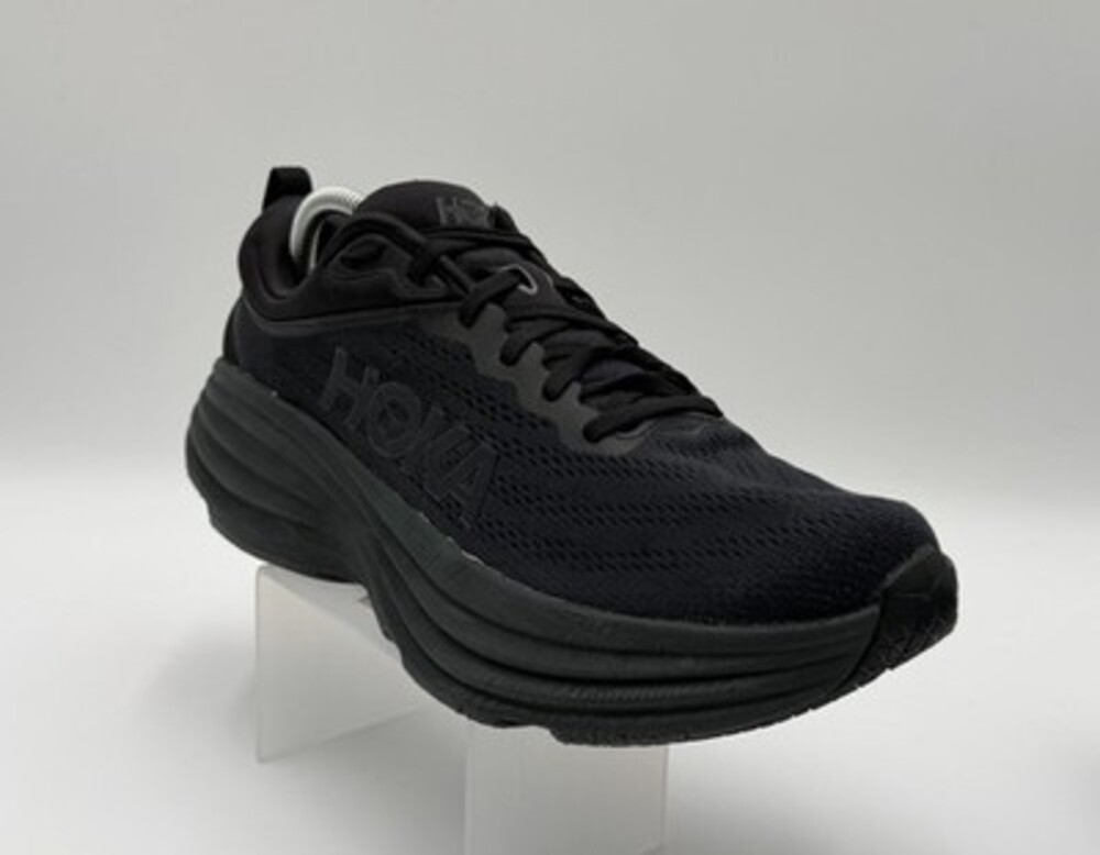 Hoka One One Bondi 8 Womens 10 B Shoes Black Running Walking 1127952 BBLC